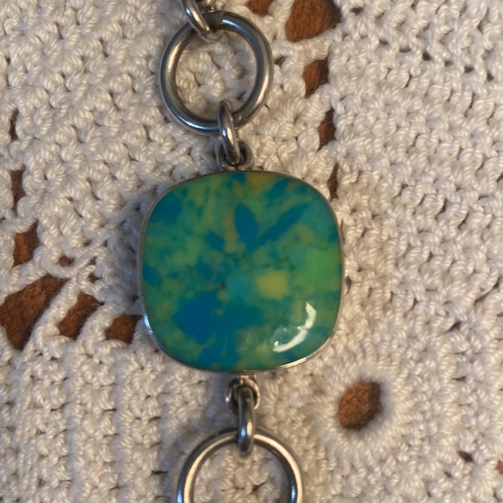 Vintage .925 silver tie dye bracelet - Picture 2 of 8